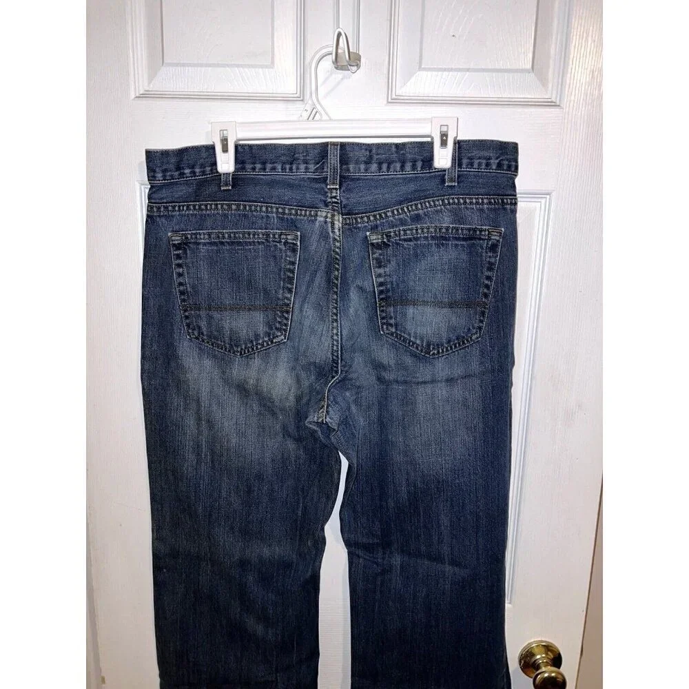 ond OLD NAVY DENIM Low Rise Bootcut Mens Dark Wash Jeans Sz 36x31